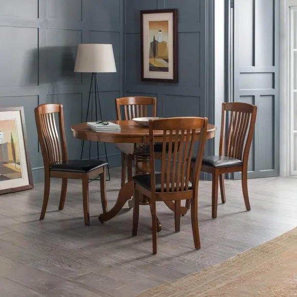 Canterbury Set of 2 Dining Chairs, Faux Leather 5