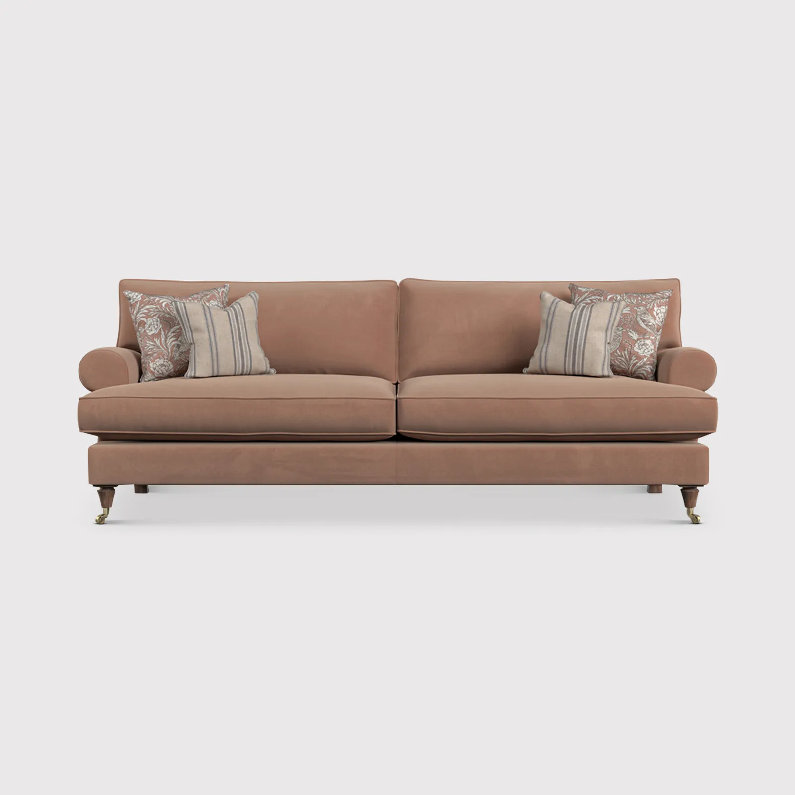 English Heritage Finch Large Sofa Standard Back, Pink Fabric | Barker & Stonehouse 1