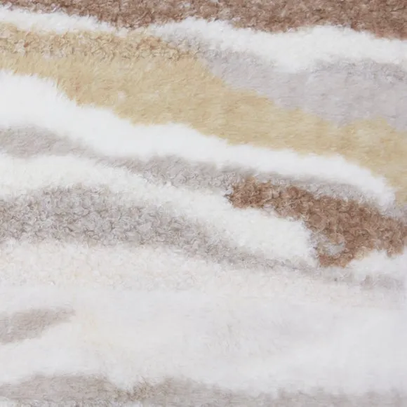 Abstract Fur Boucle Square Cushion 2