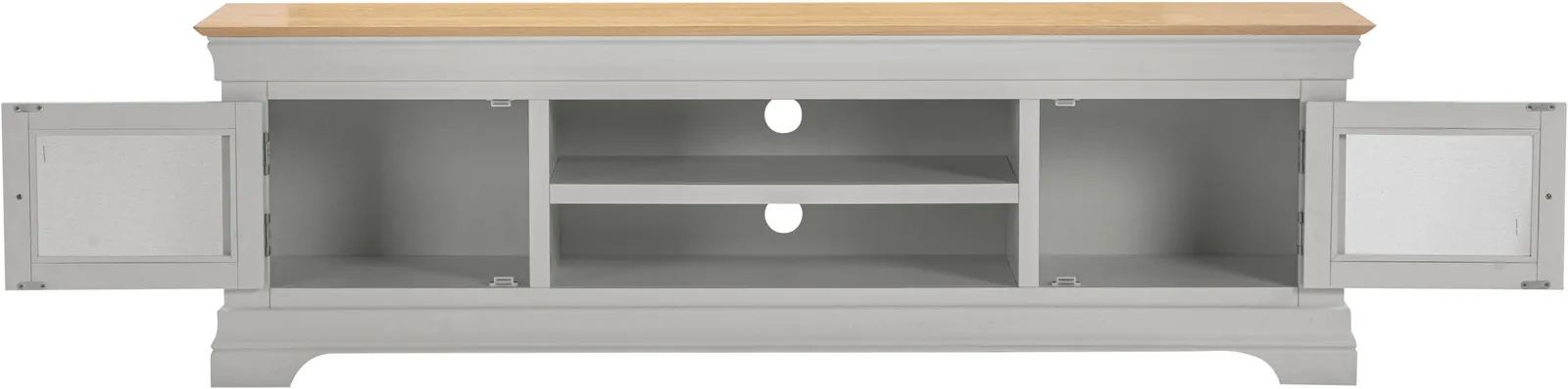 Seconique Bordeaux TV Stand (Fully Assembled) in Light Grey 5