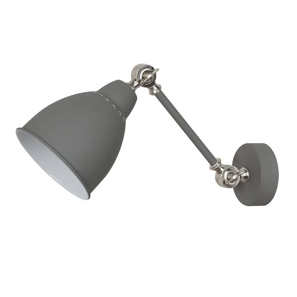 Netlighting Industrial & Retro Dome Wall Lamp Grey 1 Light E27