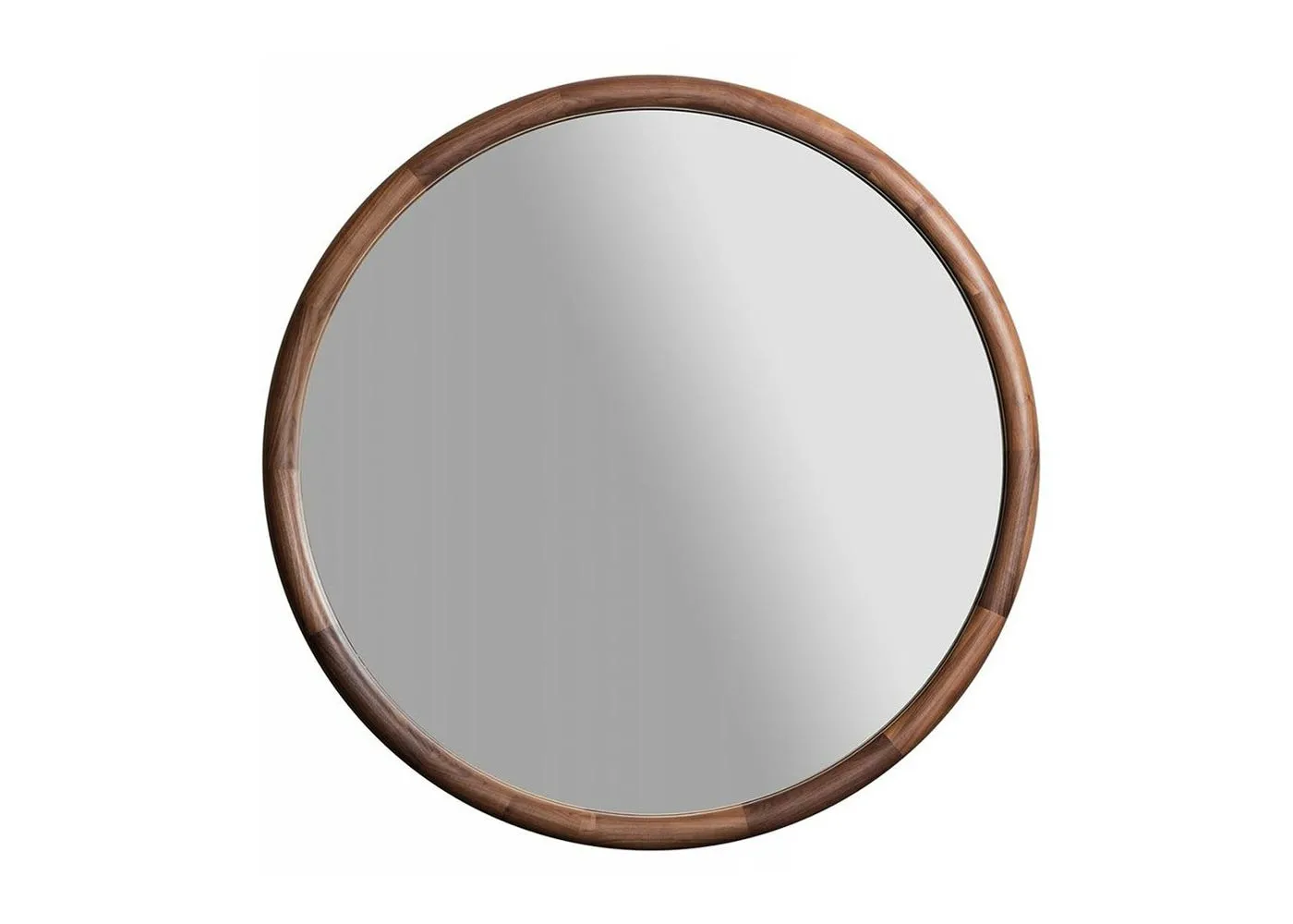Porada Giove Round Wall/Floor Mirror Walnut