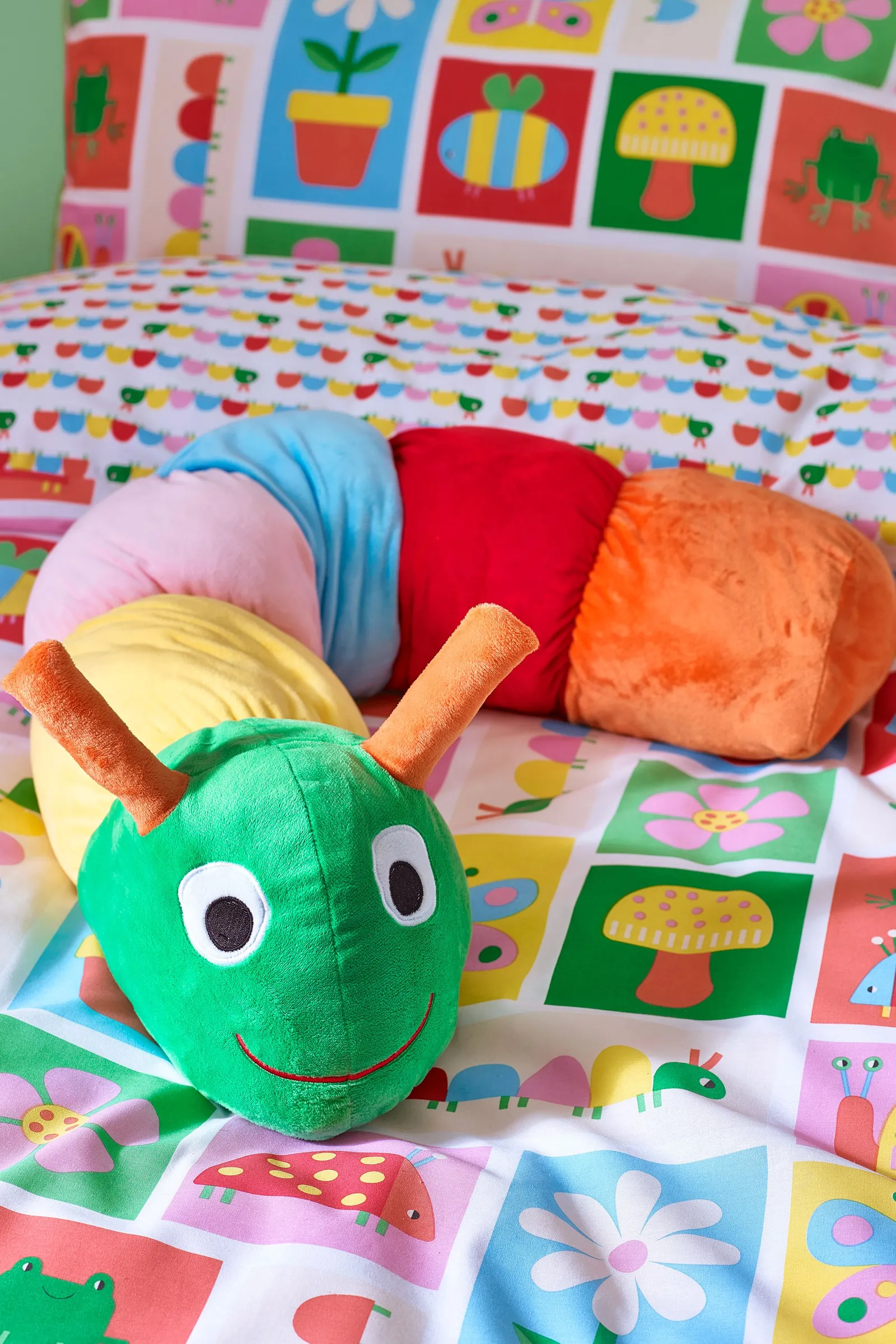 Catherine Lansfield 'Charlee Caterpillar' 3D Shaped Cushion
