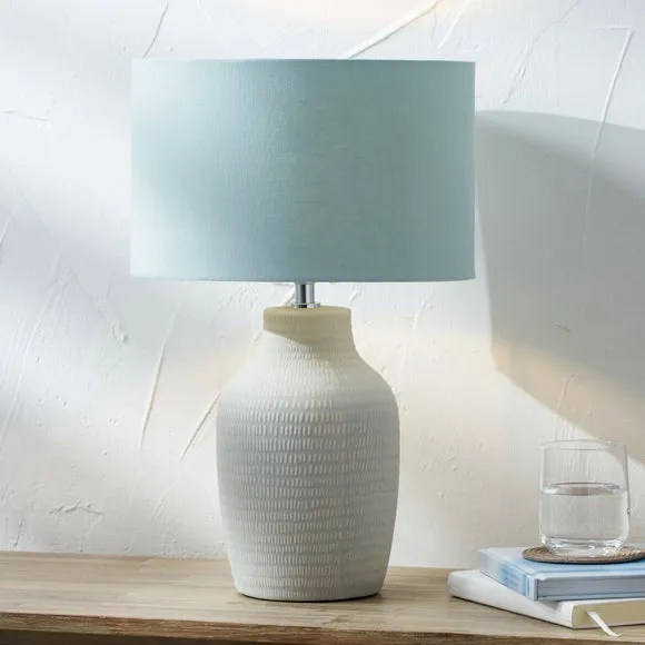 Kai Duck Egg Textured Ceramic Table Lamp