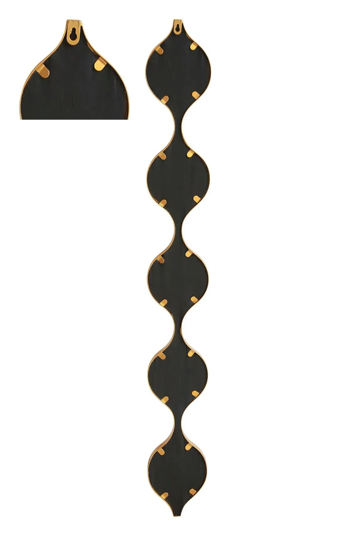 MirrorOutlet Gold Metal Framed Tear Drop Garden Wall Mirror 49" X 6" (124 X 15CM) 3