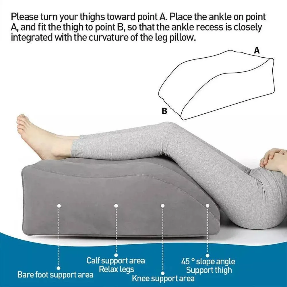 EONLION Legs & Foot Pillow Elevation Back Pain in Grey