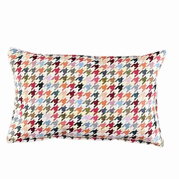 Daro Tapestry Pastel Houndstooth Rectangular Cushion 2