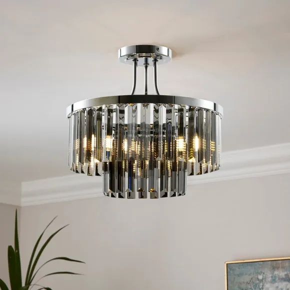 Audra 3 Light Semi Flush Ceiling Light