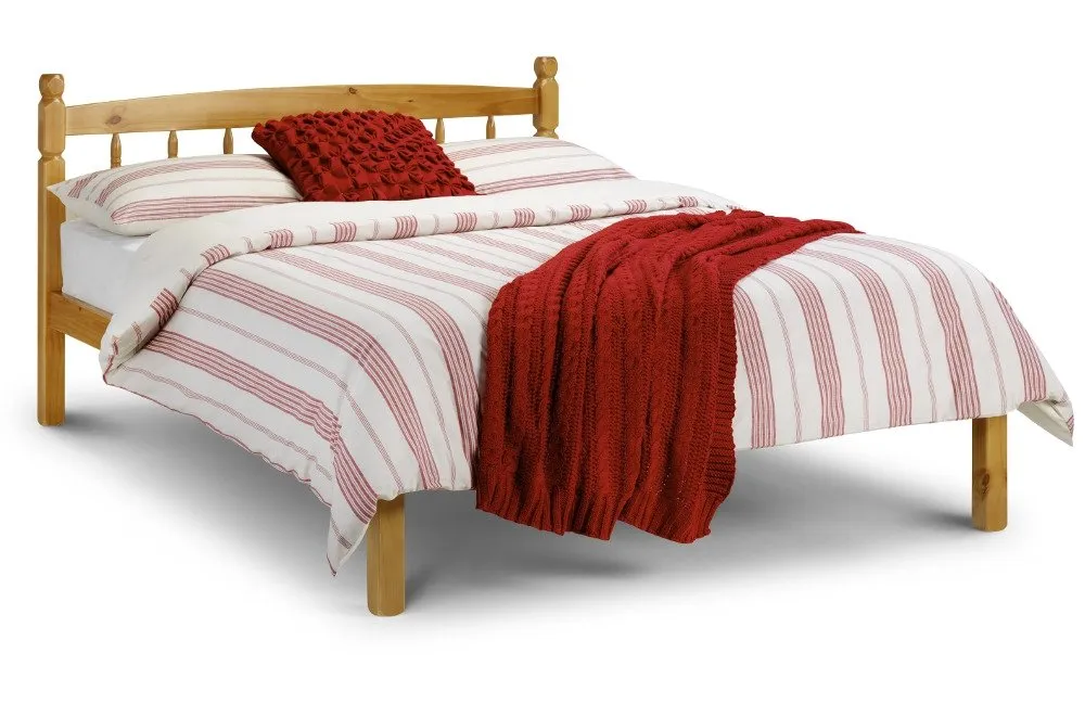Solid Pine Wooden Bed Frame 4ft6 Double Pickwick Antique