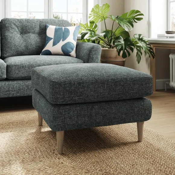 Sven Chunky Chenille Footstool 1