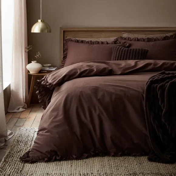Appletree Cassia Frill 100% Cotton Duvet Cover & Pillowcase Set 4