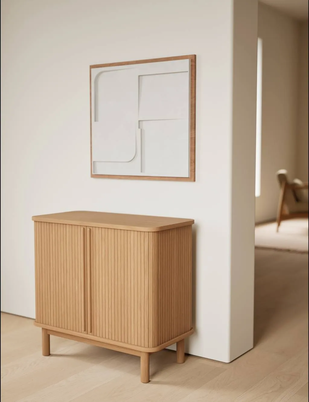 Gallery Direct Fluted 2 Door Sideboard Natural