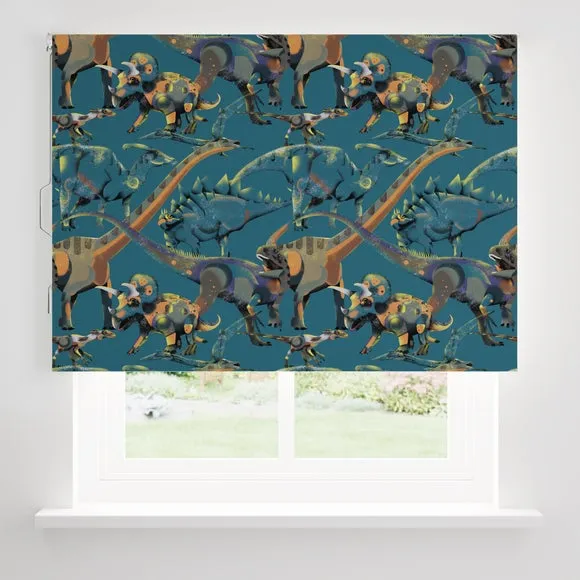 Age of Dinosaurs Blackout Blue Roller Blind 4