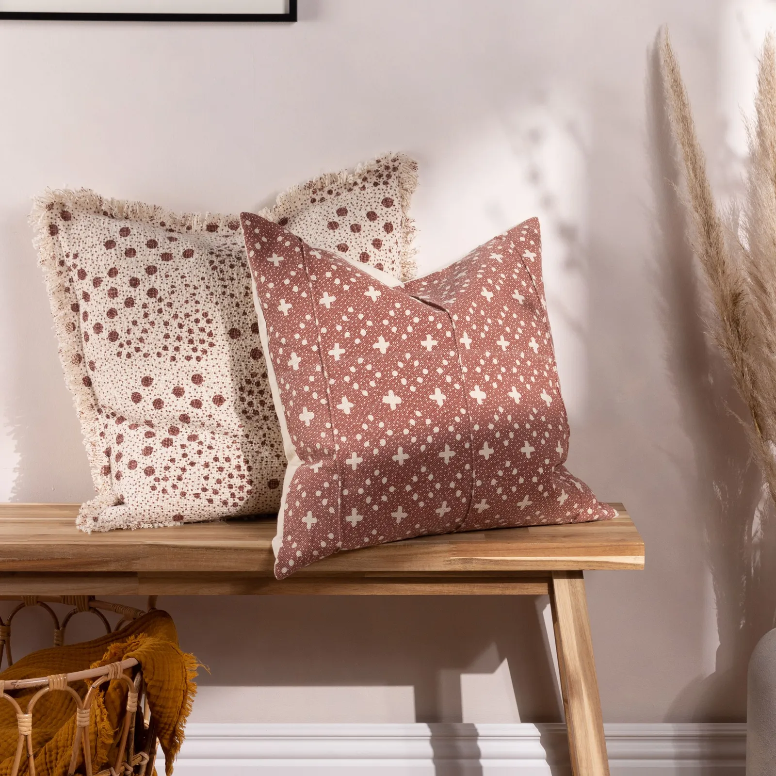 Yard Helm 100% Cotton Woven Cushion in Brown 6