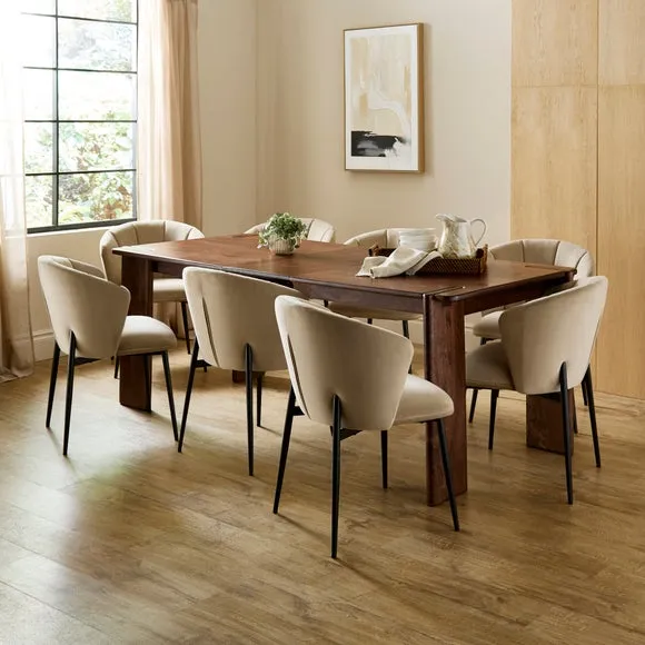 Hunter 6-8 Seater Extendable Dining Table, Mango Wood 2