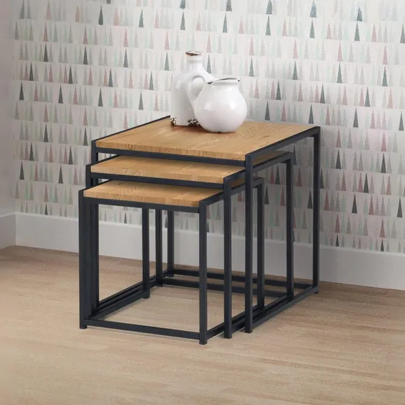 Return - Tribeca Nest of 3 Tables, Oak