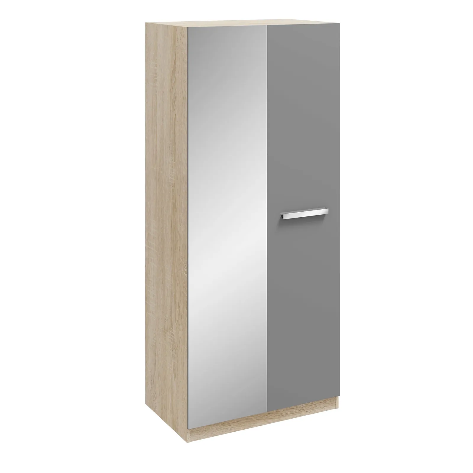 Genoa 2 Door Mirrored Wardrobe Grey
