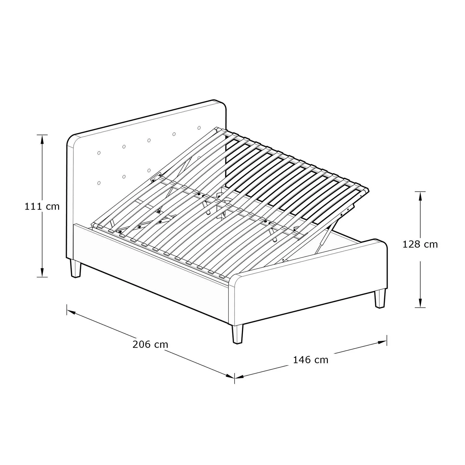GFW Ashbourne Ottoman Storage Bed in Natural 6