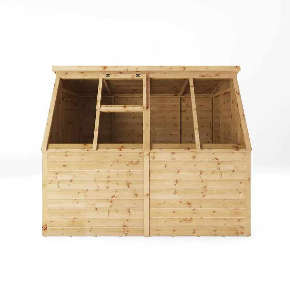 Mercia 8x6 Feet Traditional Potting Shed - Wood - L256.4xW187.7xH212.7 cm in Light Brown 3