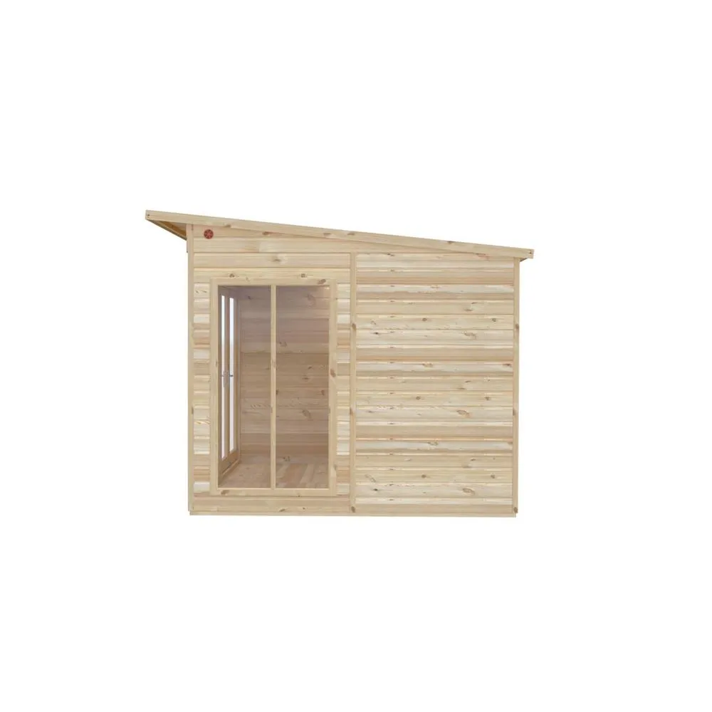 Shires Lela 12 x 8 Summerhouse including Storage - L244.8 x W357 x H227.5 cm in Light Brown 5