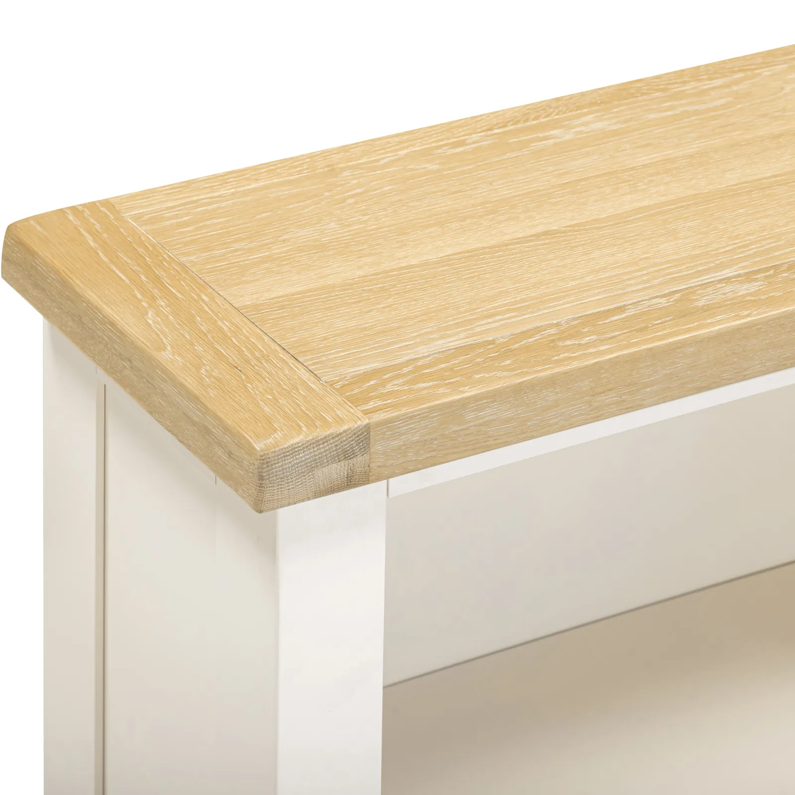 Seconique Windsor Natural Oak Low Bookcase (Fully Assembled) in Ivory 6