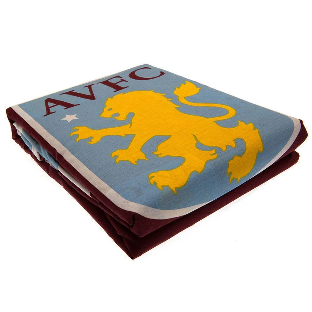 Aston Villa FC Pulse Reversible Duvet Cover Set in Burgundy