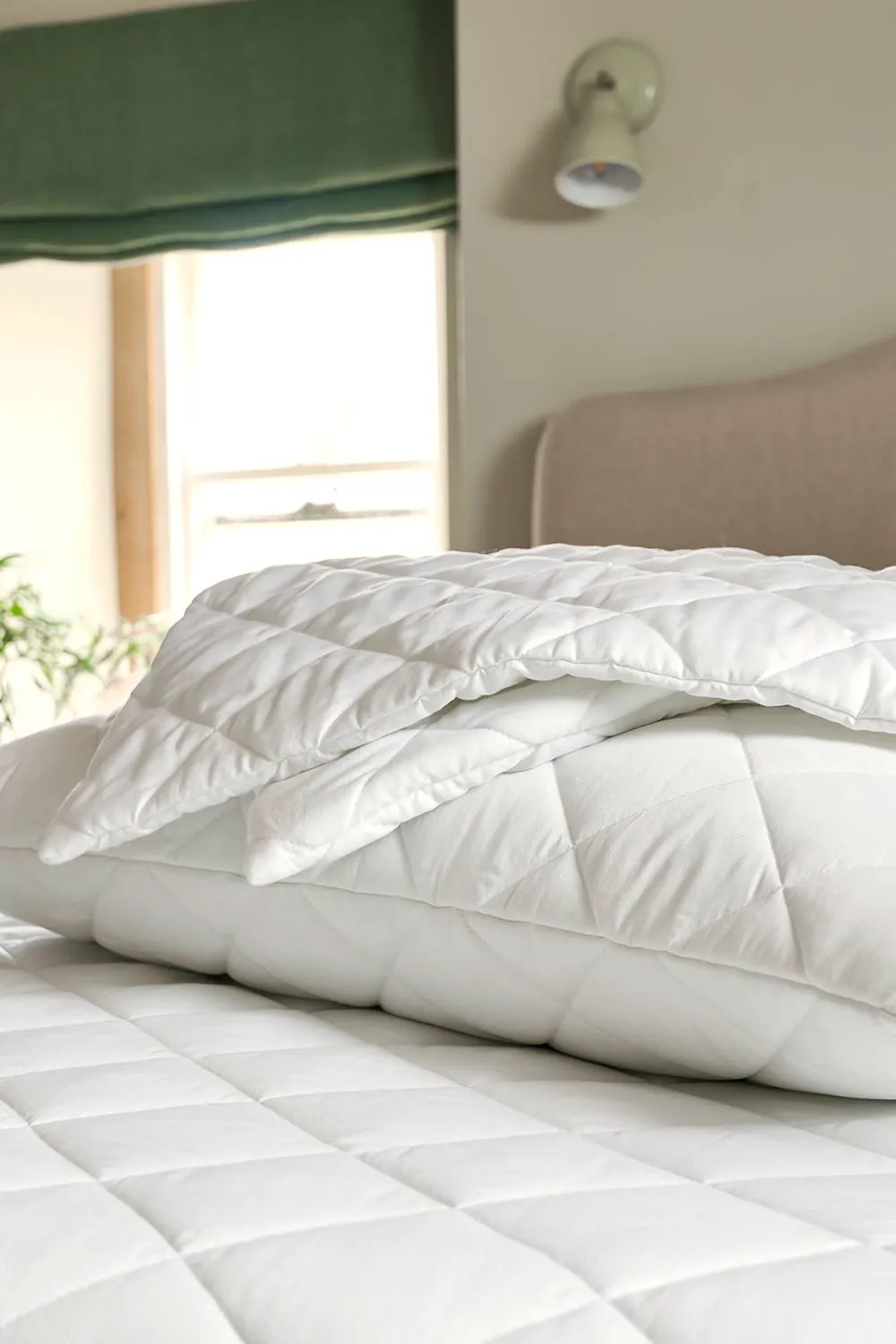 CHRISTY Classic Filled Microfibre Pillow Protector Pair in White 4