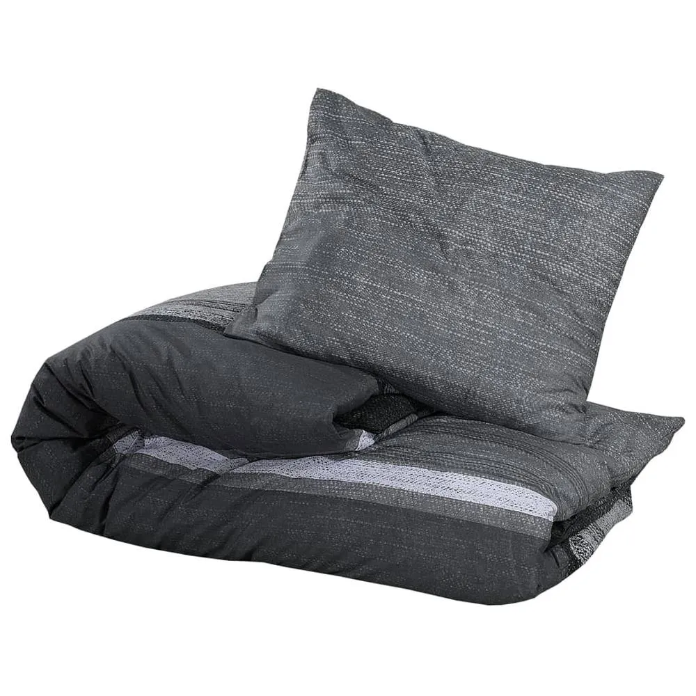 Berkfield Home Elegant Duvet Cover Set Dark Grey 240x220 cm Cotton