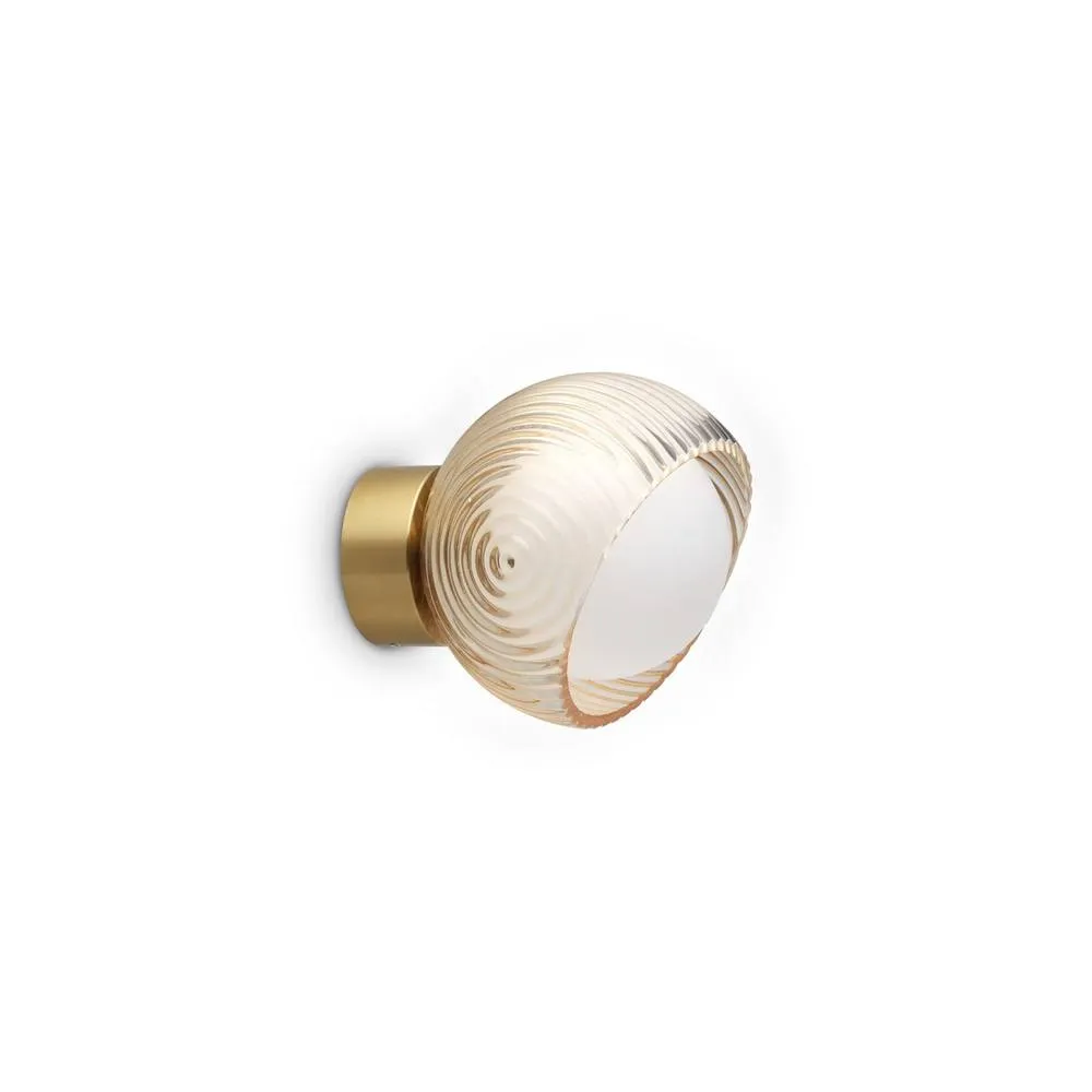 Netlighting Bloom 12cm Globe Wall Lights Brass 1x G9 in Gold