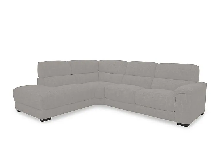 Nova Fabric Left Hand Facing Chaise End Sofa - R452 Grey Mist