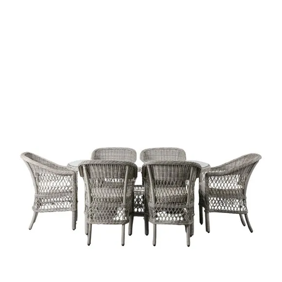 Corte 6 Seater Oval Dining Set 2
