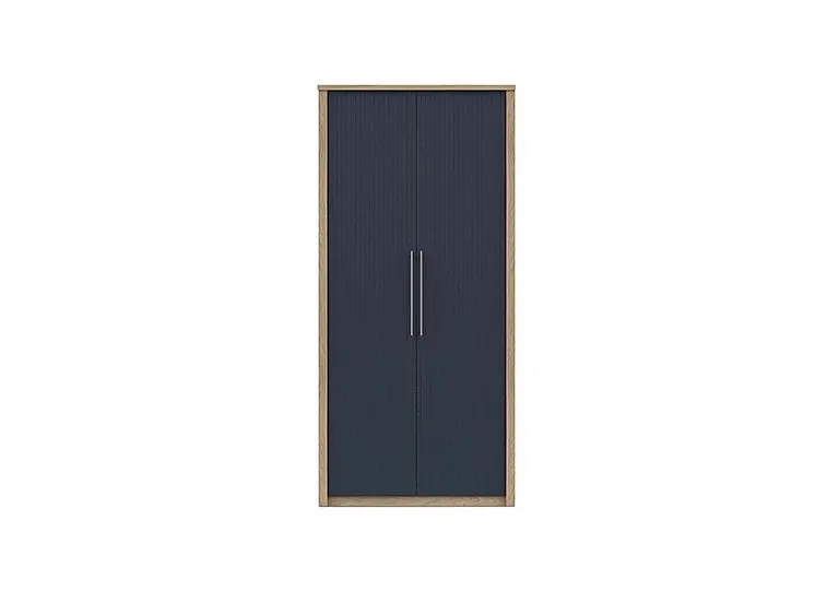 Chelsea 2 Door Wardrobe with Silver Handles - Royal Blue