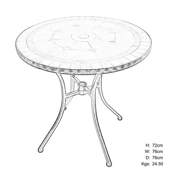 Tampa 76cm Bistro Table 5