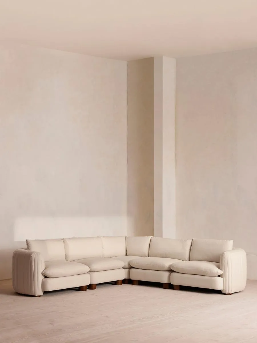 Vivienne Deeper Sit Modular Sofa, Corner Sofa, Linen, Bisque