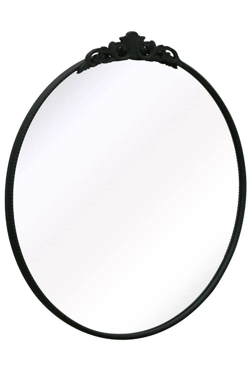 MirrorOutlet Black Metal Framed Round Decorative Wall Mirror 39" X 39" (100x100CM) 4