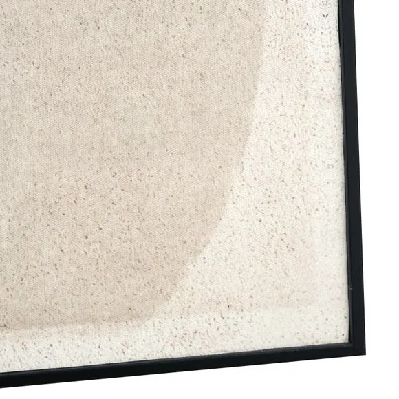 Monochrome Ovals Natural Framed Canvas 4