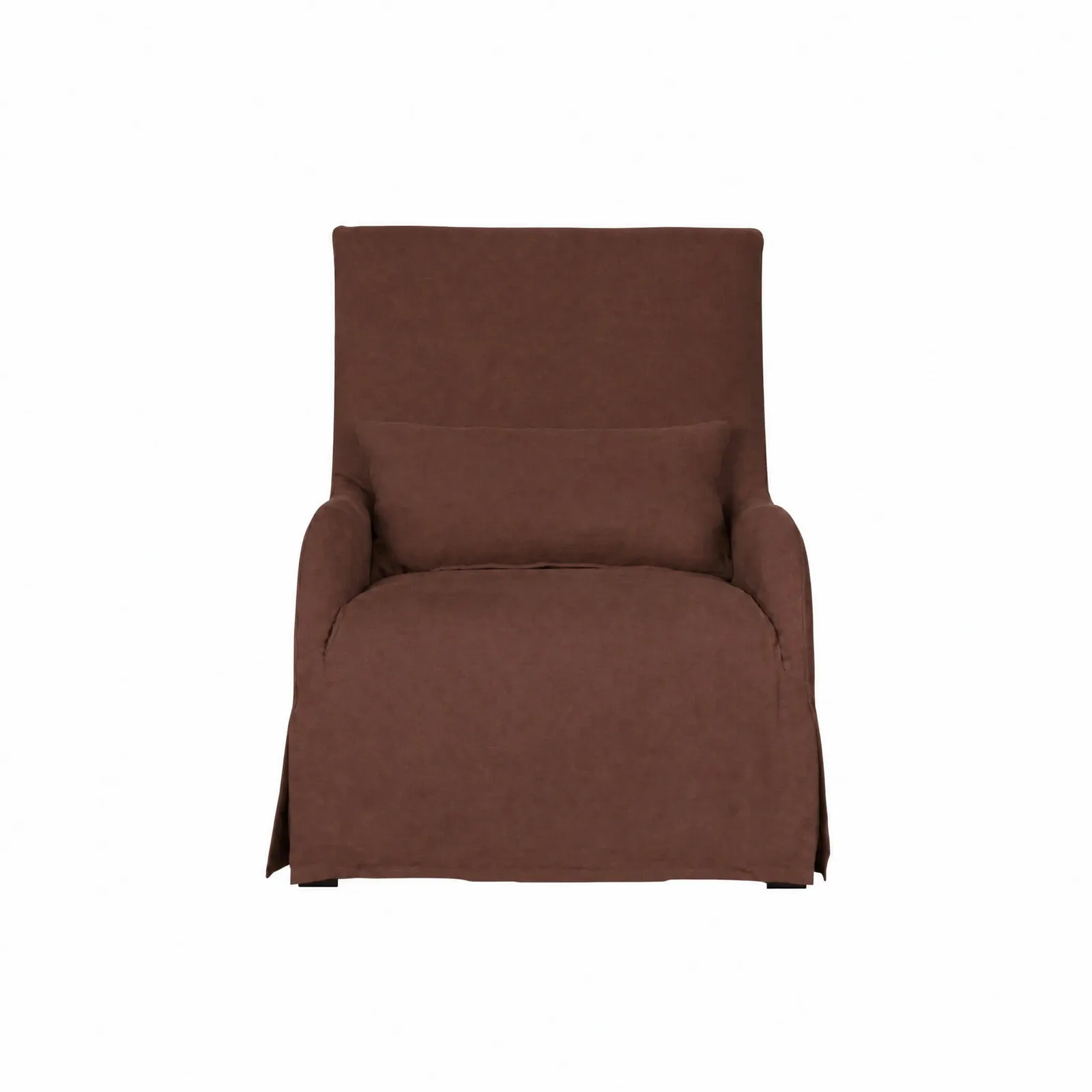 Bibury Armchair - French Riviera Style, Brown Fabric | Barker & Stonehouse 2