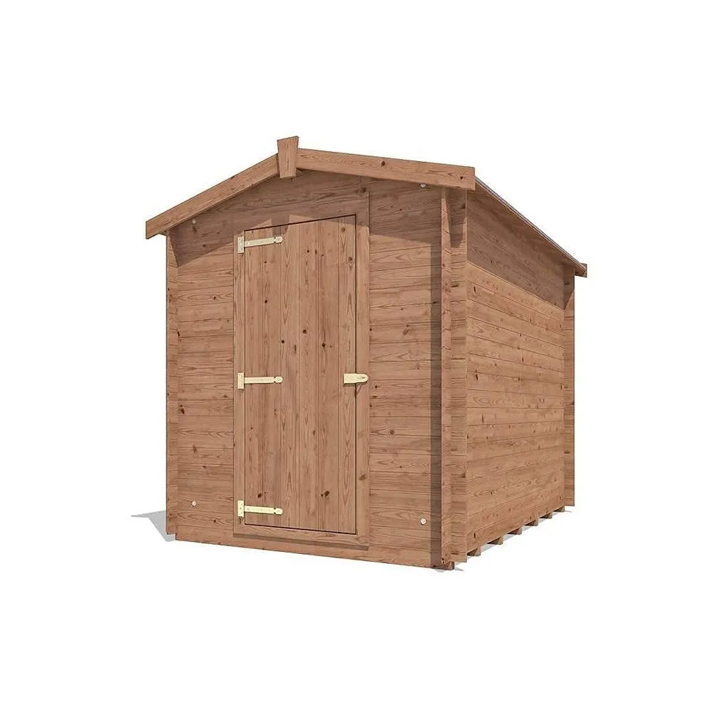 Dunster House Heavy Duty 19mm Log Store Shed 1.8 x 2.5 Pressure Treated Superfelt in Brown