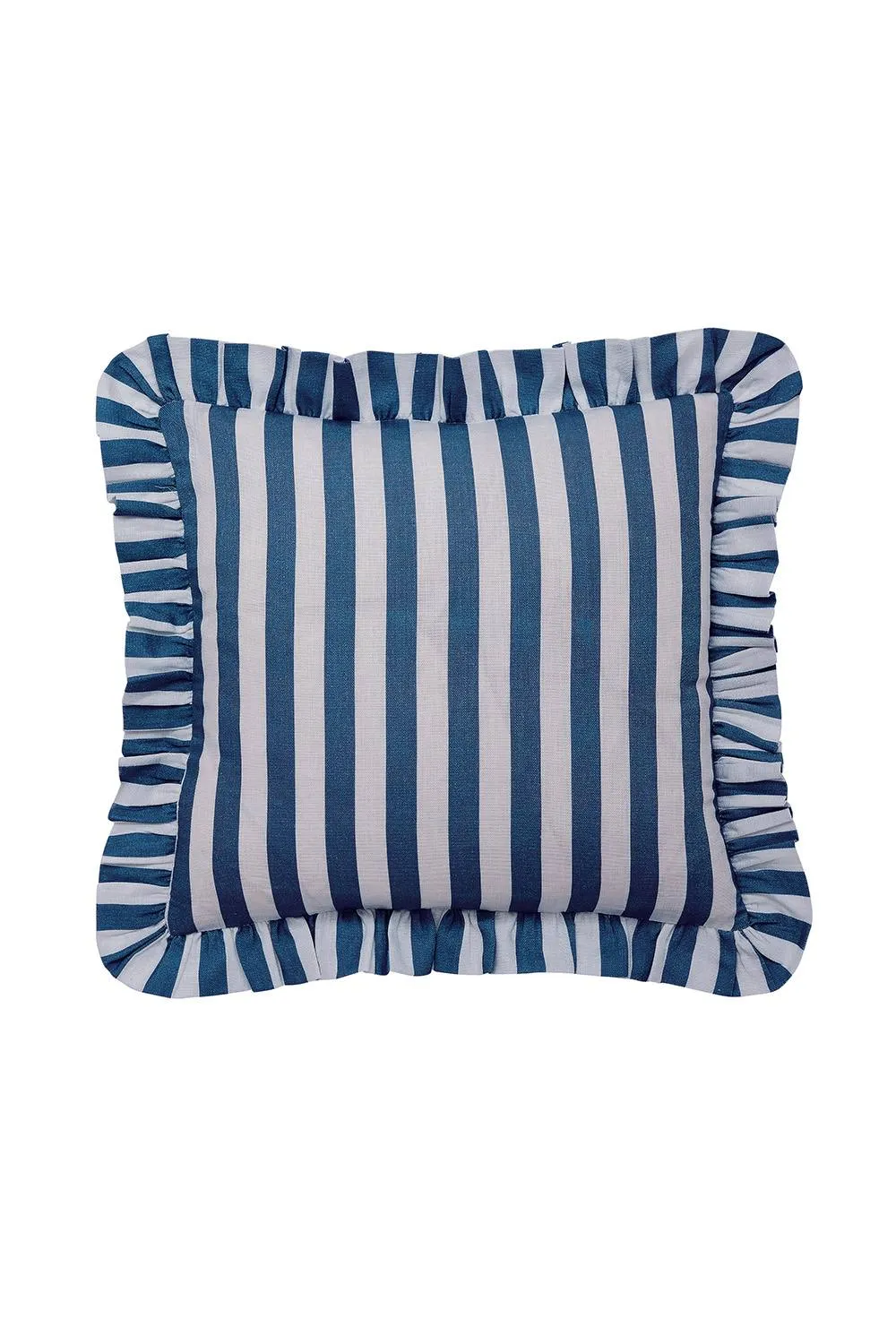 Helena Springfield 'Candy Stripe' Cotton Cushion in Blue