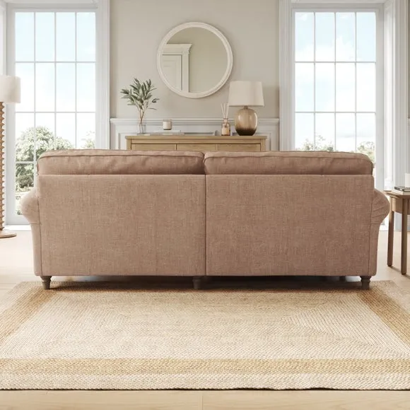 Flori Tonal Plush Chenille Corner Chaise Sofa 3