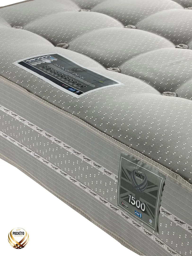 Sareer Furniture Limited Sareer Pocketo 1500 Pocket Sprung Mattress in Grey 6