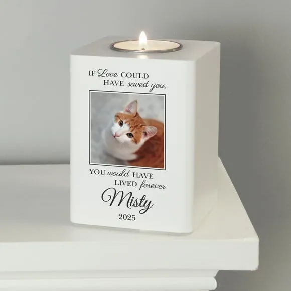Personalised Pet Photo Memorial Tealight Holder 3