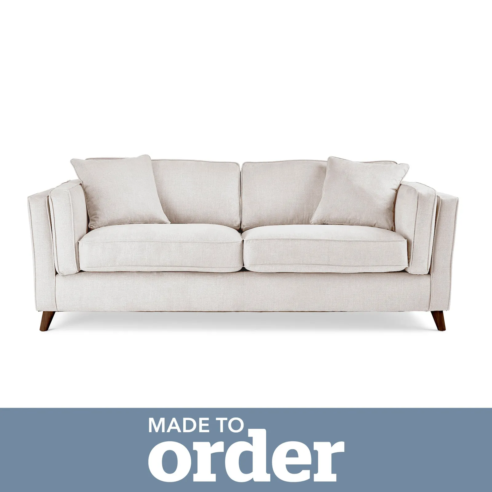 Arabella 3 Seater Sofa Brushed Plain Fabric Brushed Plain Silk