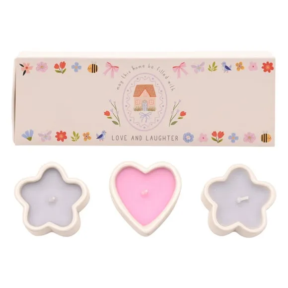 Love Life Home Set of 3 Lychee & Raspberry Mini Candles