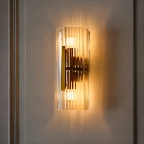 Veneto Ribbed 2 Light Wall Light 2