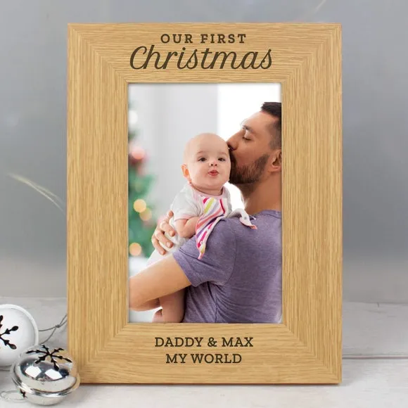 Personalised Our First Christmas Photo Frame 4