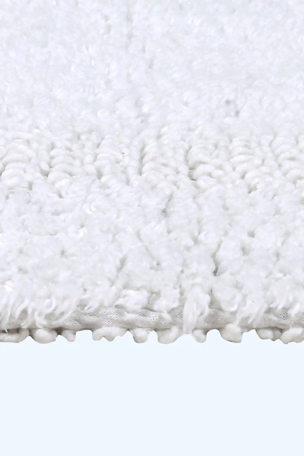 Homescapes Luxury Square Bath Mat 1600GSM 100% Cotton Reversible Shower Mat, 50cm in White 4