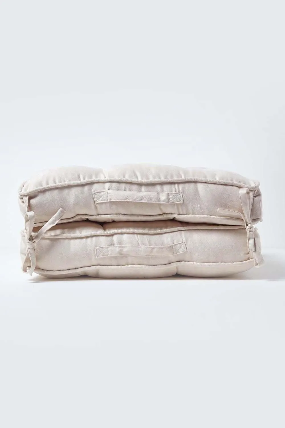 Homescapes Cream Faux Suede Travel Support Booster Cushion 5