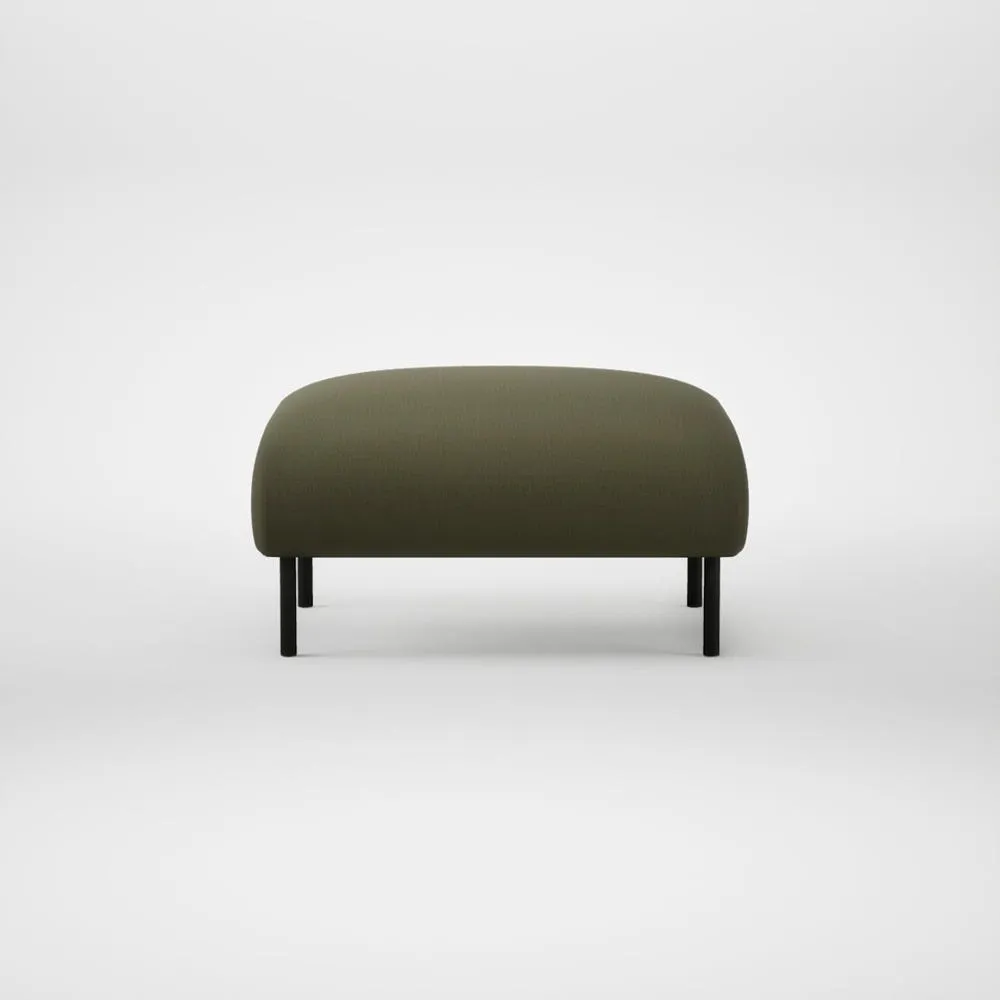 Heal's Alto Ottoman Smart Cotton Linen Myrtle Black Feet 1