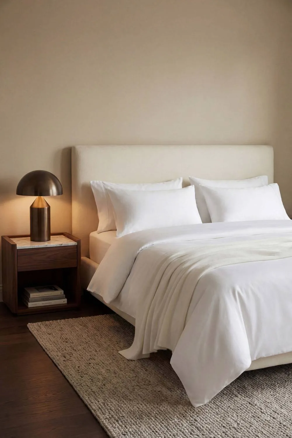 Bedable 100% Cotton Deep Fitted Sheet Sateen 460 Thread Count - (Up to 36cm) in White